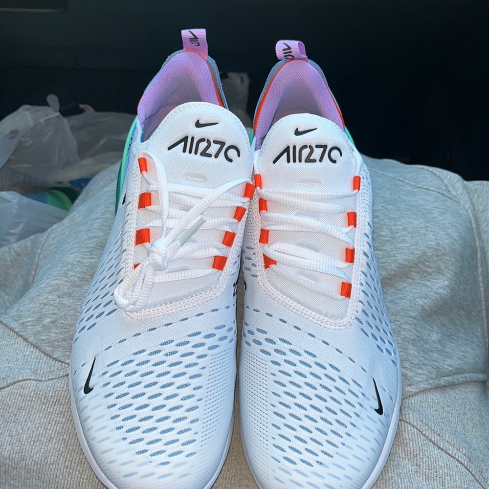 Nike Air Max 270 '101' White Green Safety Orange DX2347-100 NWOT - Picture 2 of 8